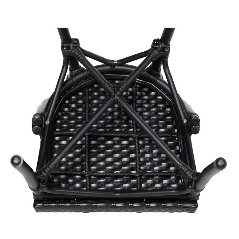 Paris stol, svart, fiberrotting